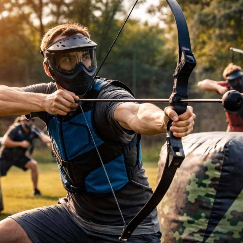 Batalla de arqueros de Archery Tag en Eurofiestas, Casarrubios del Monte (Toledo)